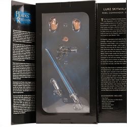 Three Sideshow Collectibles Star Wars Heroes of the Rebellion 1:6 scale figures, comprising Han Solo Rebel Captain Bespin, Luke Skywalker Rebel Commander Bespin and Luke Skywalker Rebel Hero Yavin IV, all boxed