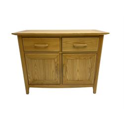 Light elm side cupboard fitted with two drawers and two cupboards