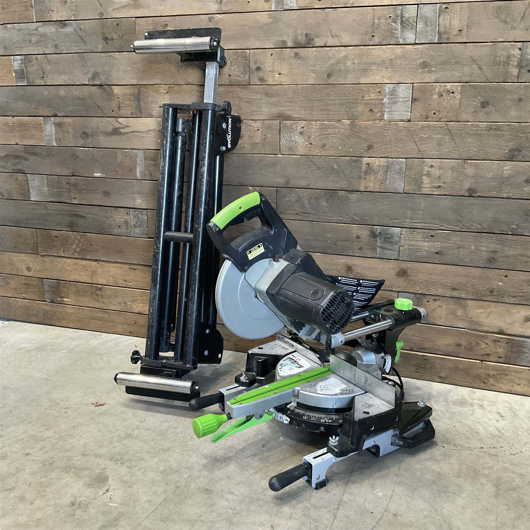 Evolution FURY3-XL mitre saw with stand