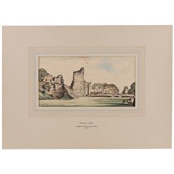 Joseph Ridley Ratcliffe McCulloch RBA (British 1893-1961): Collection of locations across North Yorkshire including 'Scarboro' Castle' and 'Whitby', five mixed media signed dated and titled max 19.5cm x 31.5cm (5) (unframed)