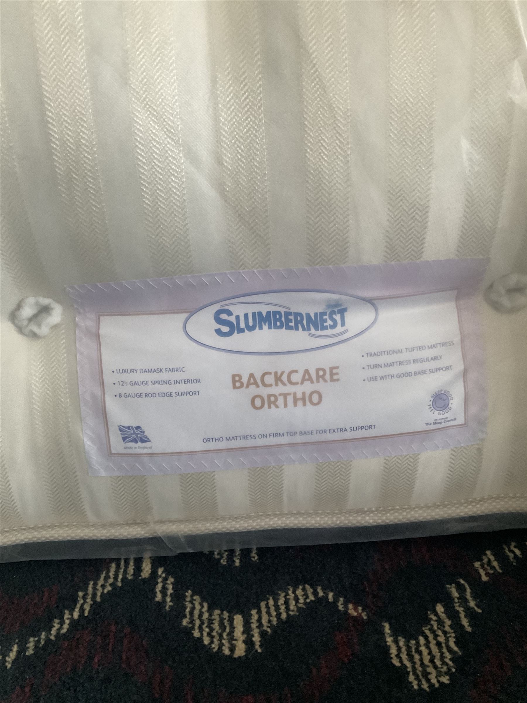 Slumbernest 4' small double mattress- LOT SUBJECT TO VAT ON THE HAMMER PRICE - To be collected by appointment from The Ambassador Hotel, 36-38 Esplanade, Scarborough YO11 2AY. ALL GOODS MUST BE REMOVED BY WEDNESDAY 15TH JUNE.