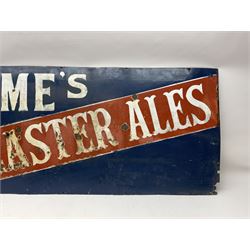 Braime’s Tadcaster Ales enamel and painted advertising sign