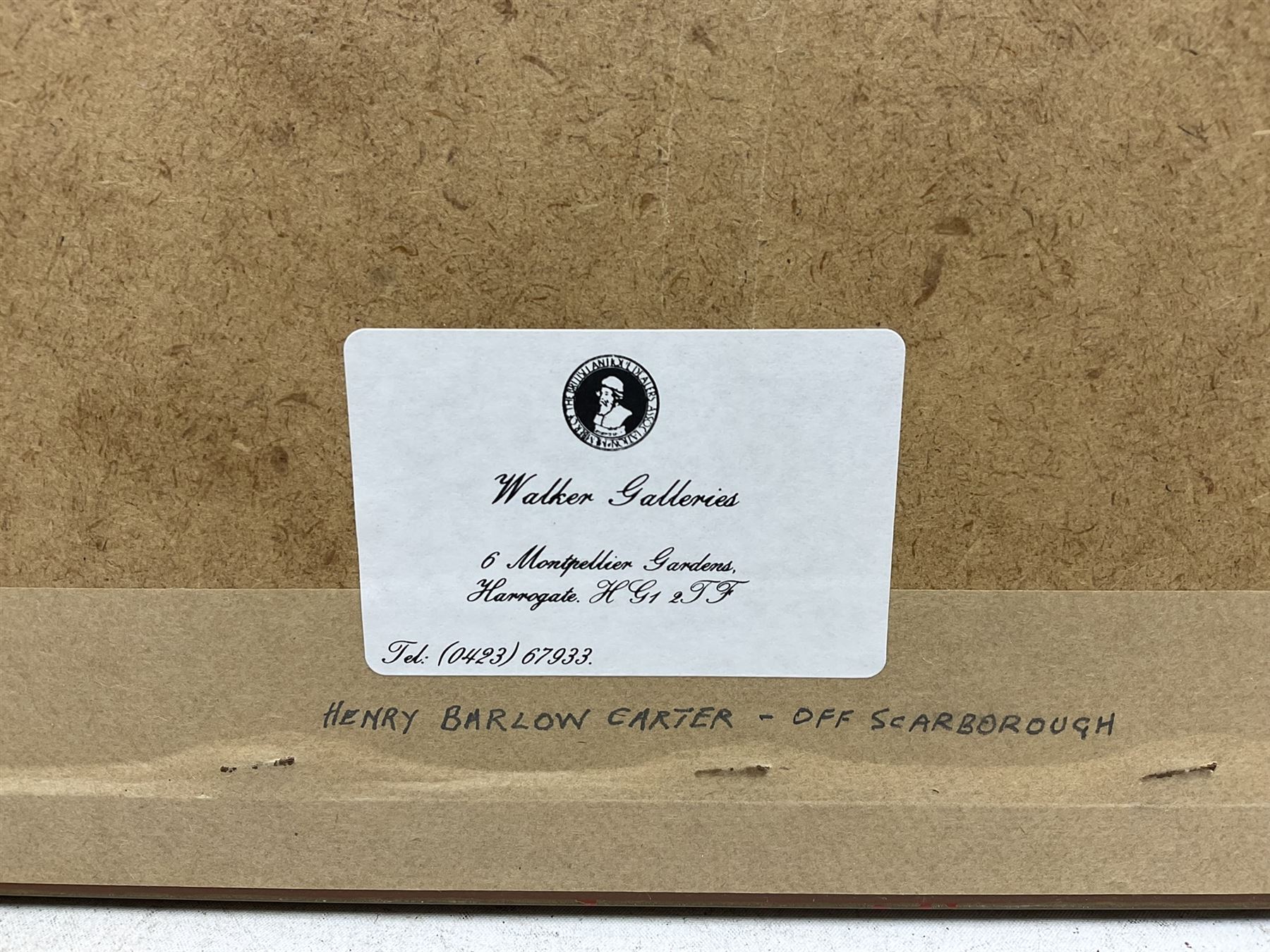 Henry Barlow Carter (British 1804-1868): Fishing Boat returning to Scarborough Harbour, watercolour with scratching out unsigned 16cm x 24cm
Provenance: with Walker Galleries, Harrogate, label verso