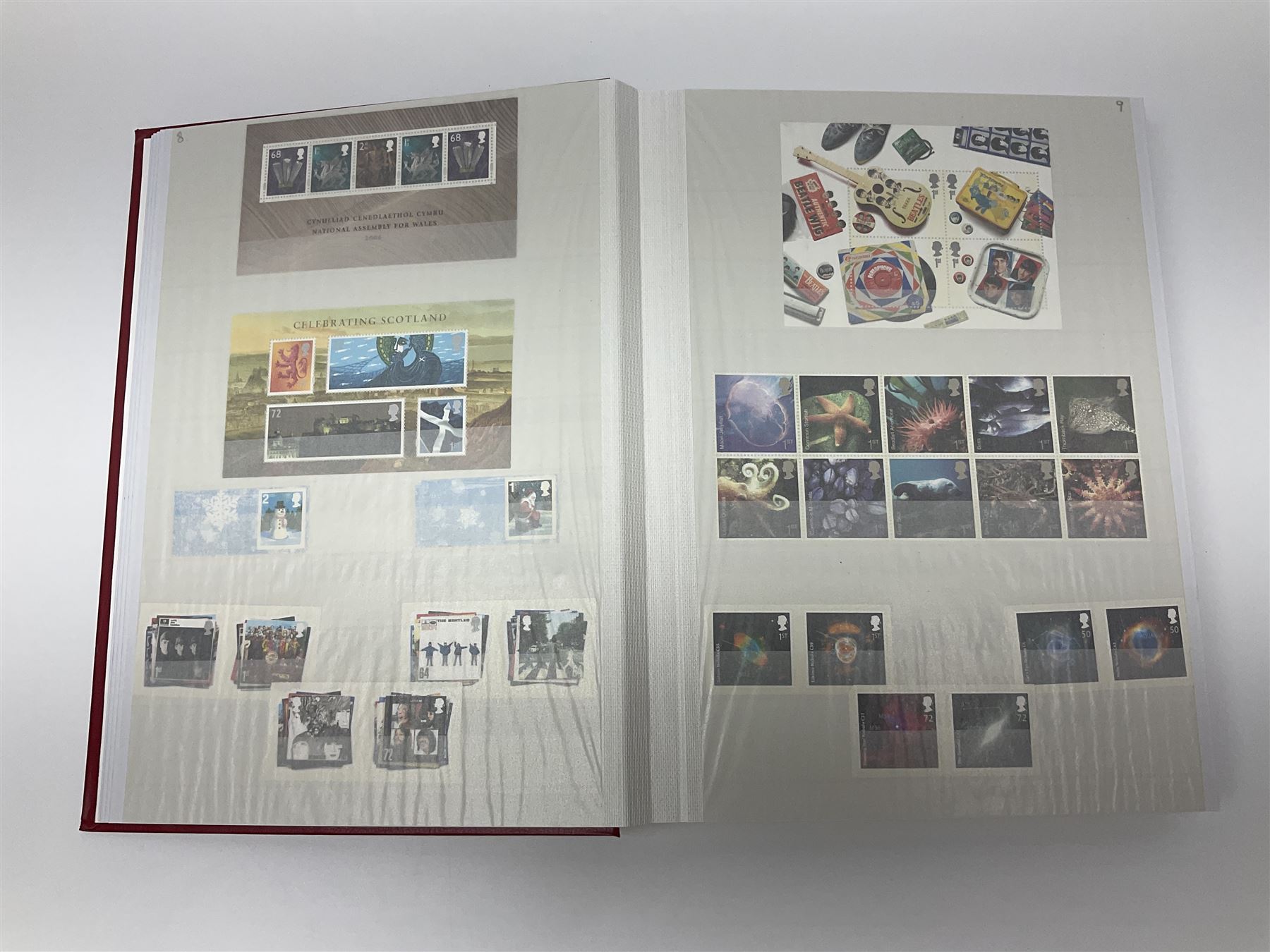 Queen Elizabeth II mint decimal stamps, housed in stock book folder, face value of usable postage approximately 900 GBP