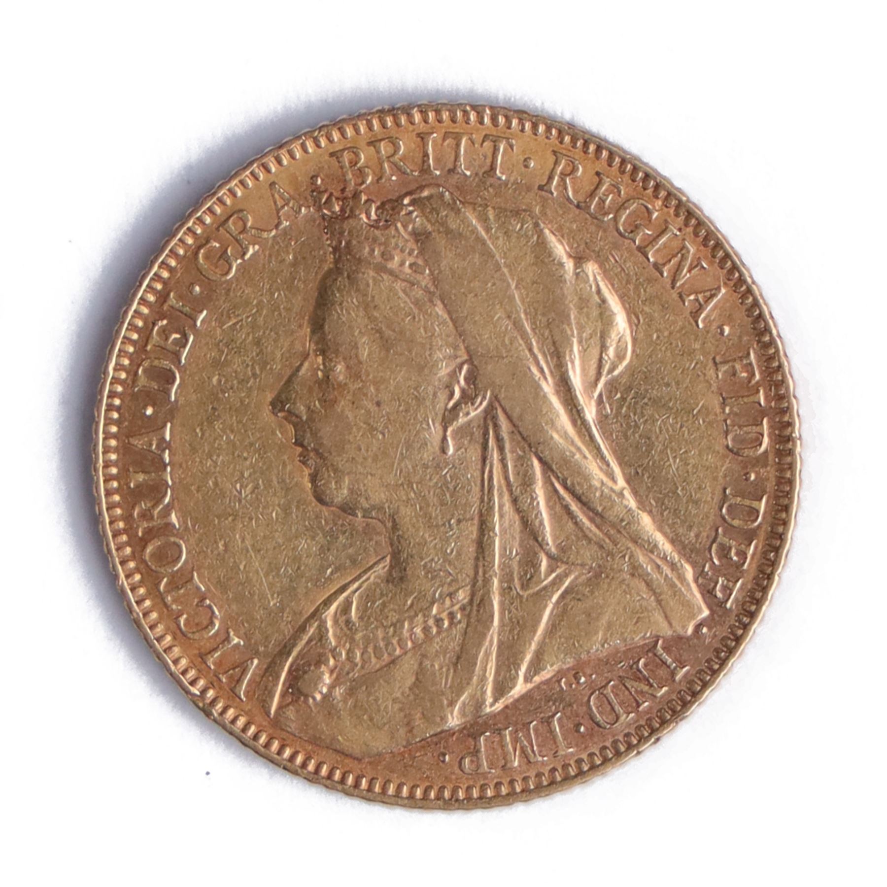 Queen Victoria 1900 gold full sovereign coin