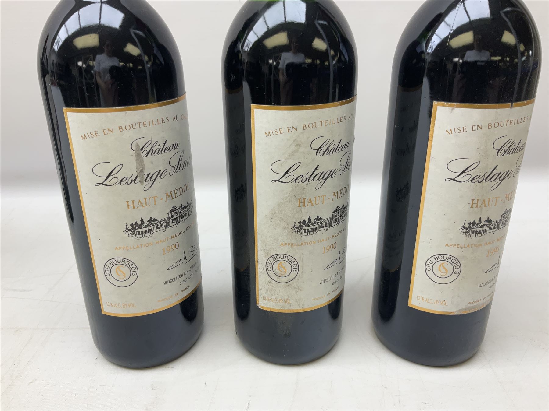 Chateau Lestage Simon 1990, Haut-Médoc, 750ml, 13% vol, seven bottles