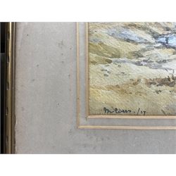 Colonial School (Early 20th century): 'Peshawar Fort' - Pakistan, watercolour indistinctly signed and dated '27, titled verso 26cm x 37cm