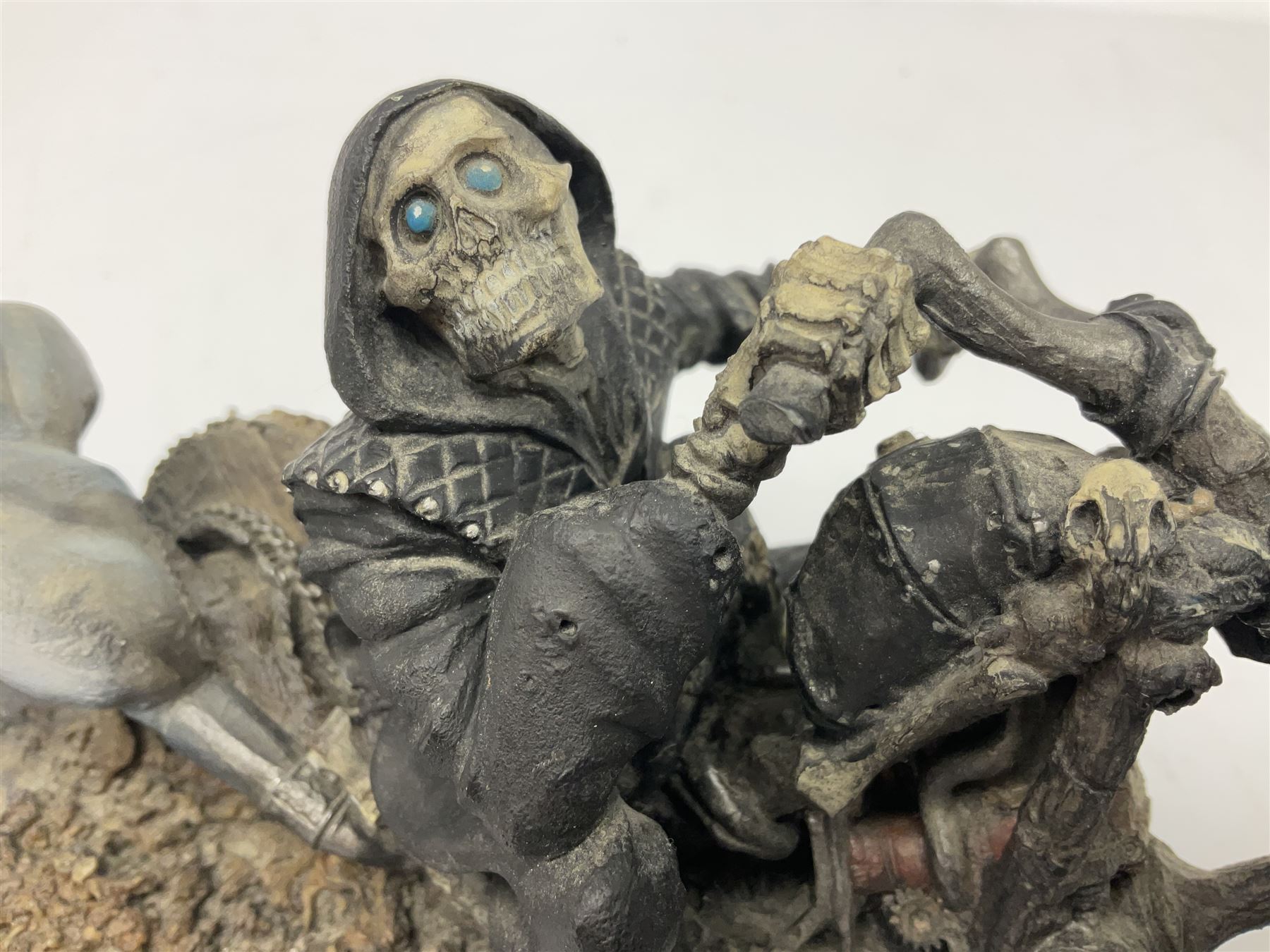 Terry Pratchett Discworld figure, Death on a Motorcycle DW44, designed by Clarecraft