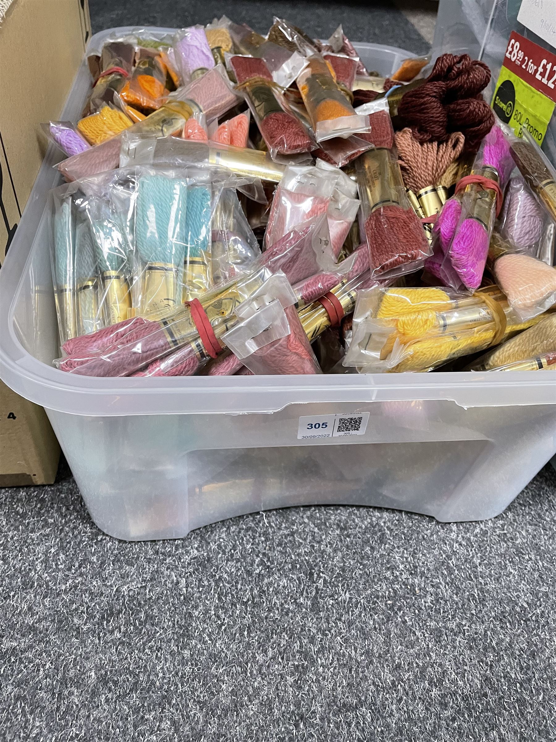Haberdashery Shop Stock: Quantity of 'The Craft Collection' Paterna Persian Yarn, mostly in original packaging, together with rug making pre-cut wool by Homemakers & other makers, in three boxes