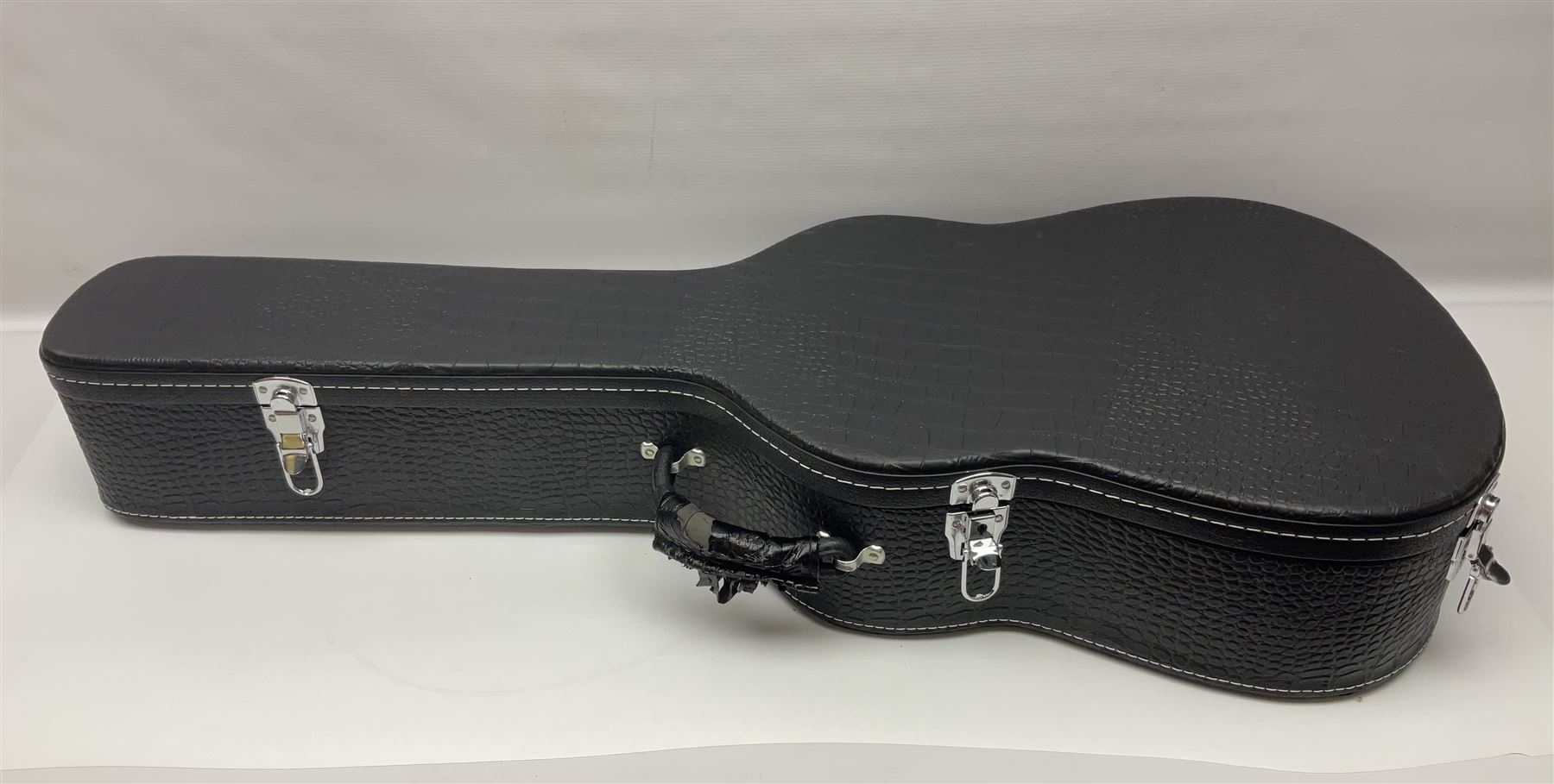 Harmony Model H6360 acoustic guitar in mahogany with spruce top, L103cm overall; and 1970s B&M (Barnes & Mullins) Concert Grande acoustic guitar, L101.5cm overall; each in hard carrying case (2)