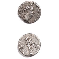 Roman Empire - Galba (AD 68-69): Silver Denarius coin, obverse laureate head of Galba righ...