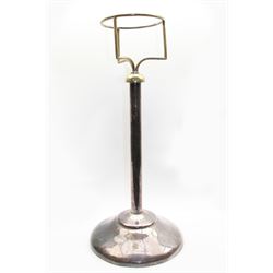 Plated metal wine cooler stand with weighted base H72cm