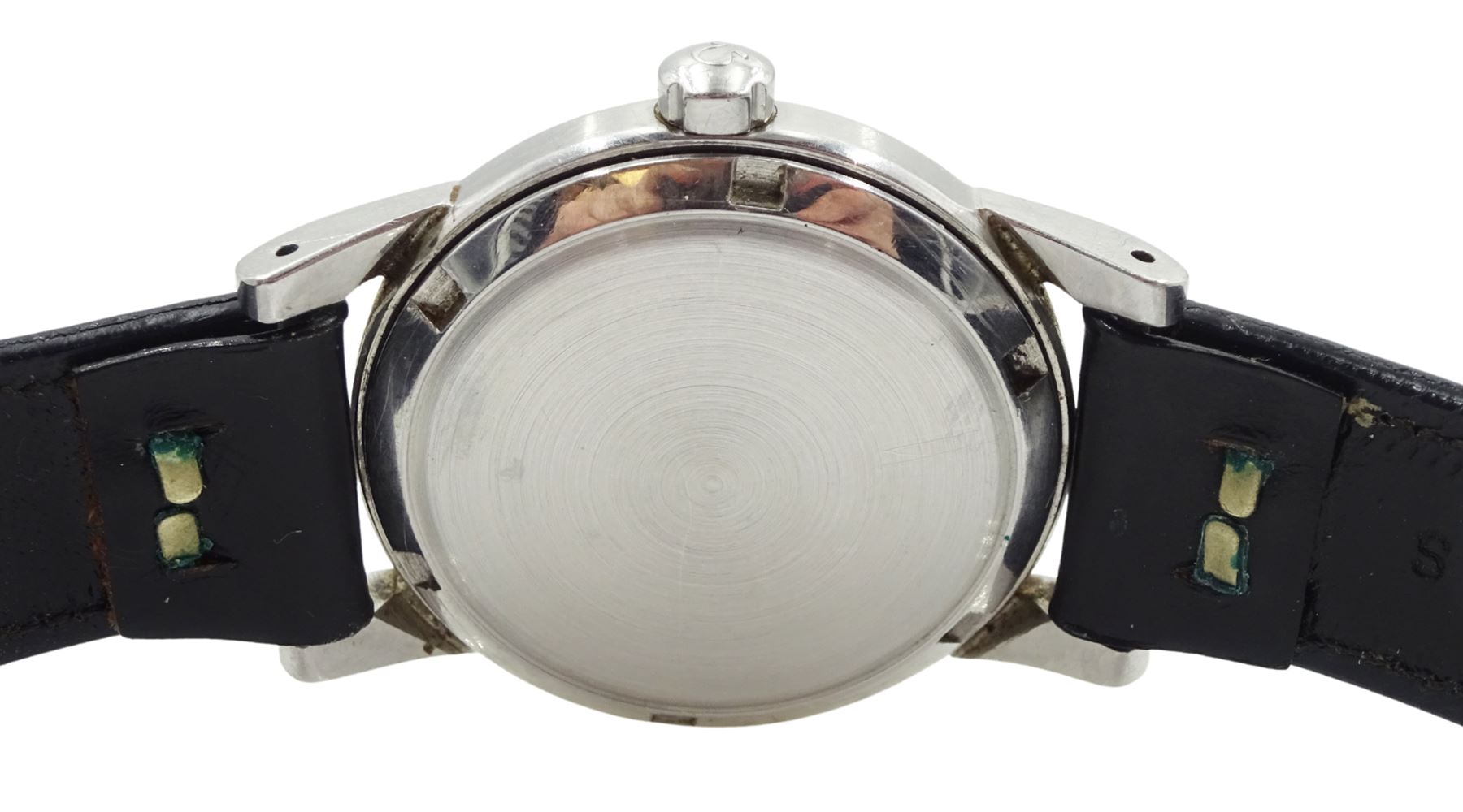 Omega Seamaster automatic 'bumper' gentleman's wristwatch, Ref. 2576-14, Cal. 342, serial No. 12959873, on black leather strap