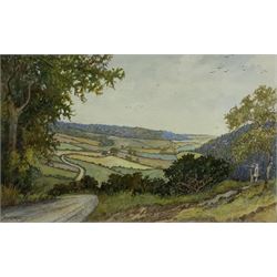 Nathan Stanley Brown (British 1890-1980): The Surprise View Troutsdale near Scarborough, watercolour signed 26cm x 42cm