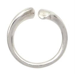 Silver devoted hearts ring by Regitze Overgaard for Georg Jensen, No 262, boxed