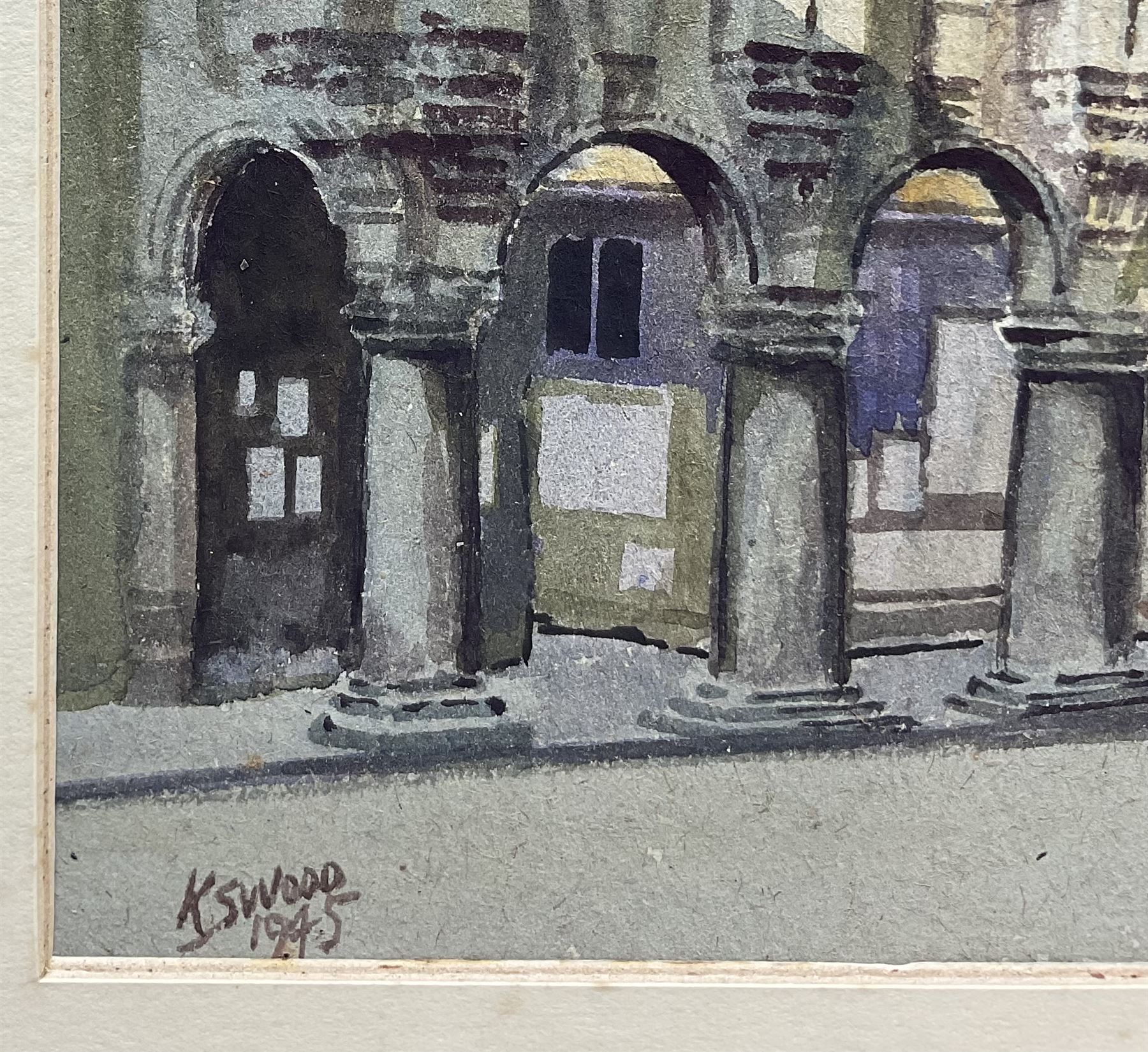 Karl Salsbury Wood (British 1888-1958): Exeter Scenes, set three watercolours signed, two dated 1945, 23cm x 16cm (3) (unframed)