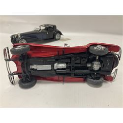 Franklin Mint - five 1:24 scale die-cast precision models comprising 1930 Bugatti Royale Coupe Napoleon, 1933 Duesenberg SJ Twenty Grand, 1935 Mercedes Benz 500K Special Roadster, 1938 Jaguar SS-100, and 1947 Bentley 