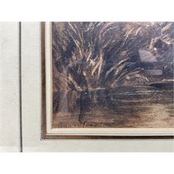 Attrib. David Cox Jr (British 1808-1885): A Distant Castle and The Windmill on the Farm, two watercolours one signed, the other inscribed verso together with another similar unsigned watercolour max  28cm x 47cm (3) 