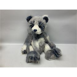 Five Charlie Bears, comprising Chucky Egg CB159030S, and Elwood CB181717, both designed by Heather Lyell, Hodgepodge CB181871A, and Elizabeth CB171752A, both designed by Isabelle Lee, all with tags, and an example CB159011S lacking tag