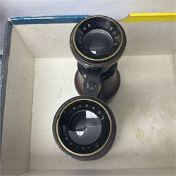 Pair of Asahi Pentax Prism binoculars, a pair of Dolland binoculars, other binoculars, including cased examples and a Miranda Pro 3 tripod