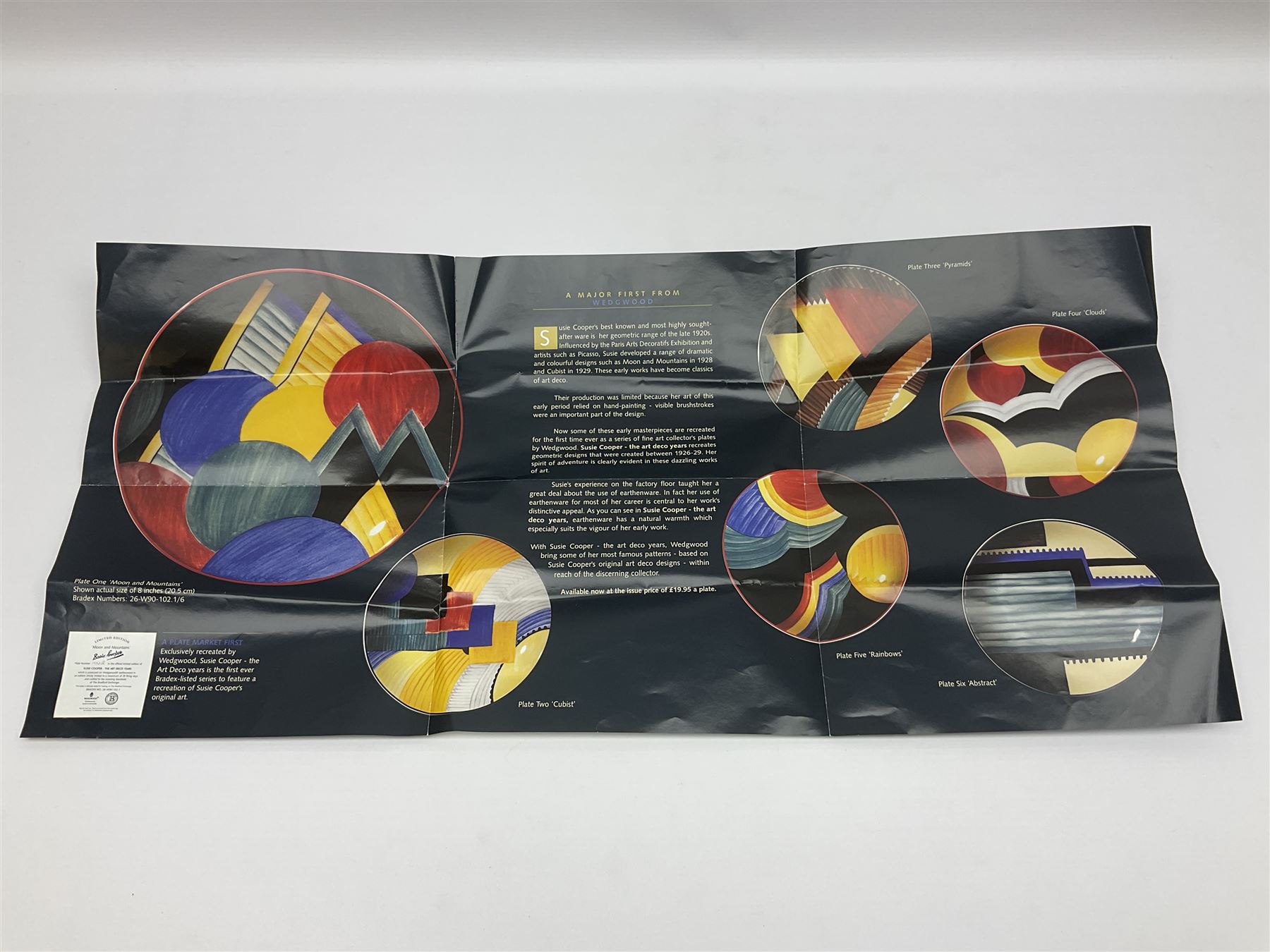 Two Wedgwood limited edition Clarice Cliff Design plates, comprising Poplar and House and Bridge patters, together with six Wedgwood limed edition Suzie Cooper The Art Deco Years, plates, all with certificates of authenticity, D21cm  