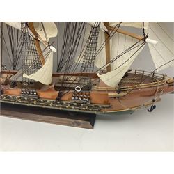 Wooden scale model model of a galleon 'Fragata Siglo XVIII ship, together with three mast scratch built ship and one other, fragata H78cm