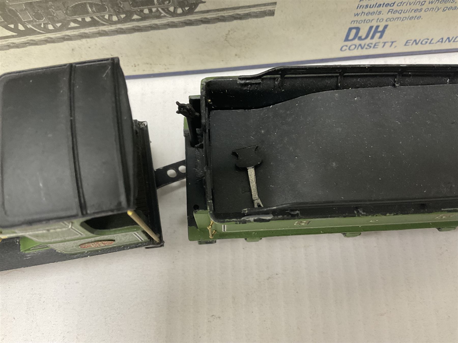 DJH Models - two kit built ‘00’ gauge models comprising K8 CR LMS BR Class 439 0-4-4T no.15189 locomotive in crimson and HR/LMS Jones Goods 4-6-0 no.103 locomotive and tender in HR green; in original boxes 