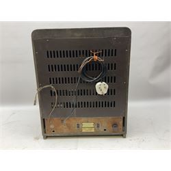 1930s Marconi model 296 valve radio, with Bakelite knobs and trim and 'M' over speaker fret, H40cm W46cm D27cm, together with 1930s Ferguson 702 valve radio with Bakelite knobs, H47cm