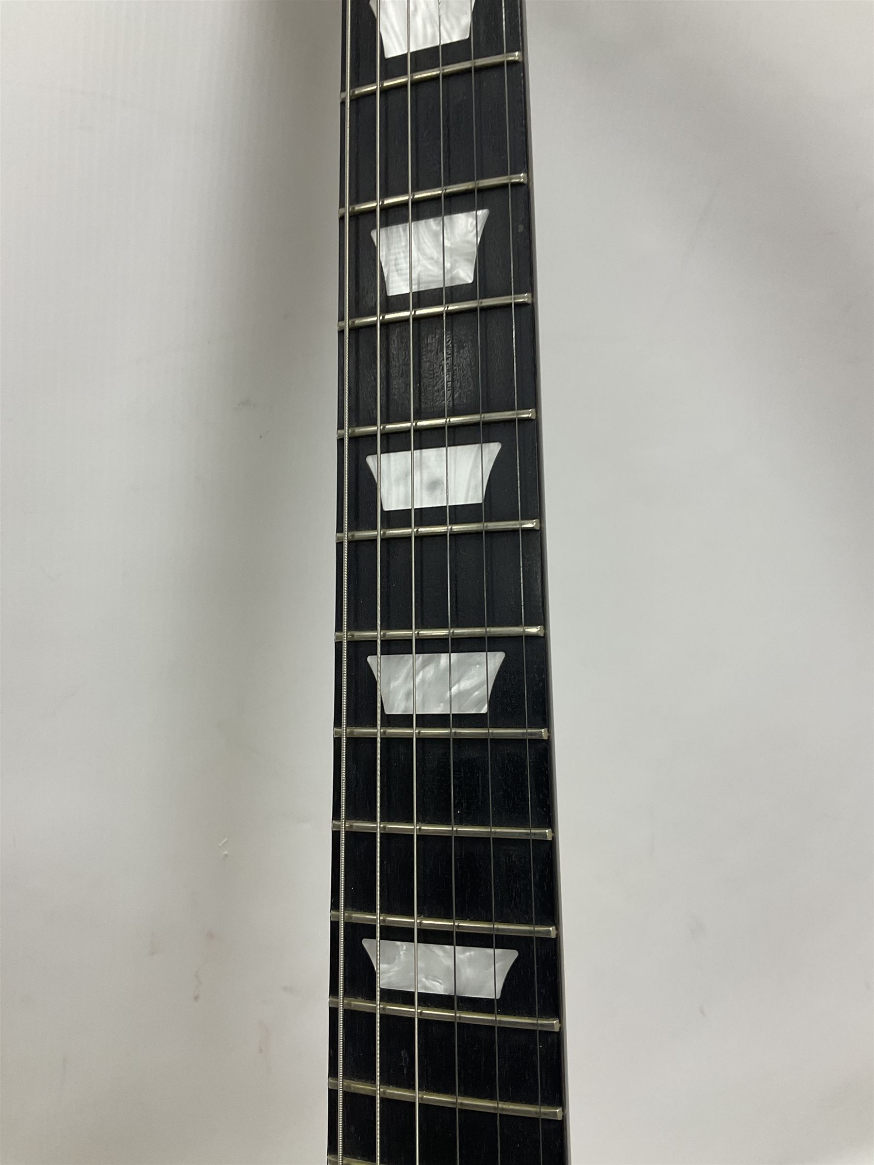 2010 Gibson Les Paul studio guitar, serial no101500537 in white finish with gold and pale green hardware, in Auden soft carry case, guitar L100cm