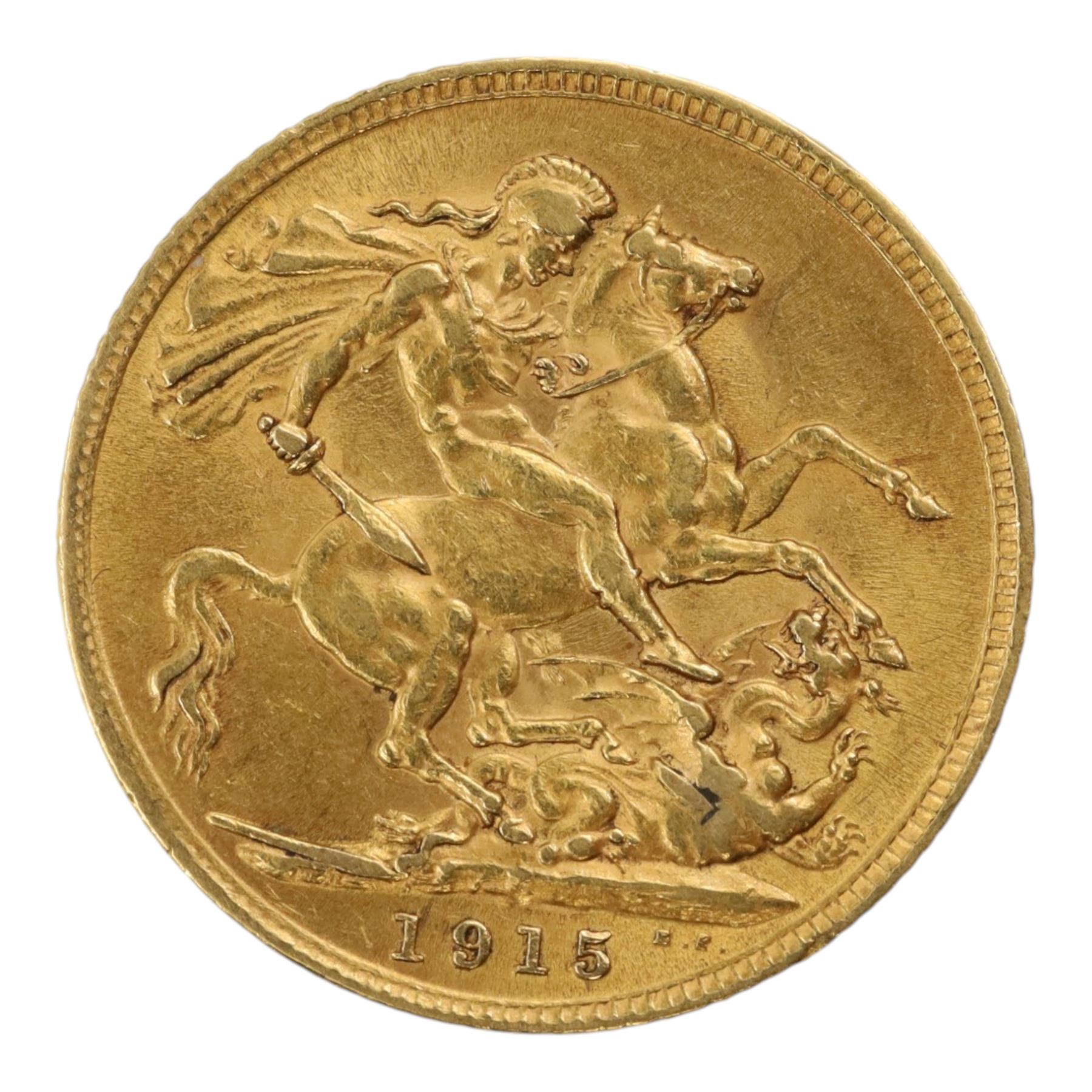 King George V 1915 gold full sovereign coin
