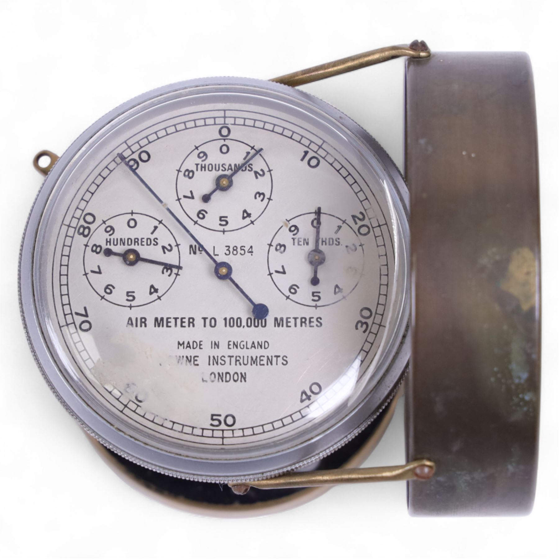 Late 19th century/early 20th century brass dumpy level, inscribed Carter Optician Exeter, in fitted mahogany case, together with a Lowne Instruments Air Meter, no L 3854