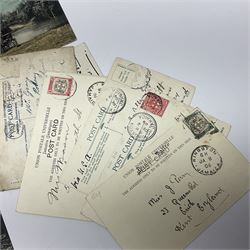 Jamaica postcards and postal history, including topographical, landmarks etc, many being used with stamp and postmark