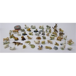  Collection of Wade Whimsies, incl. Lady and the Tramp, African Animals etc, with Wade Hat Box Series box, approx 50   