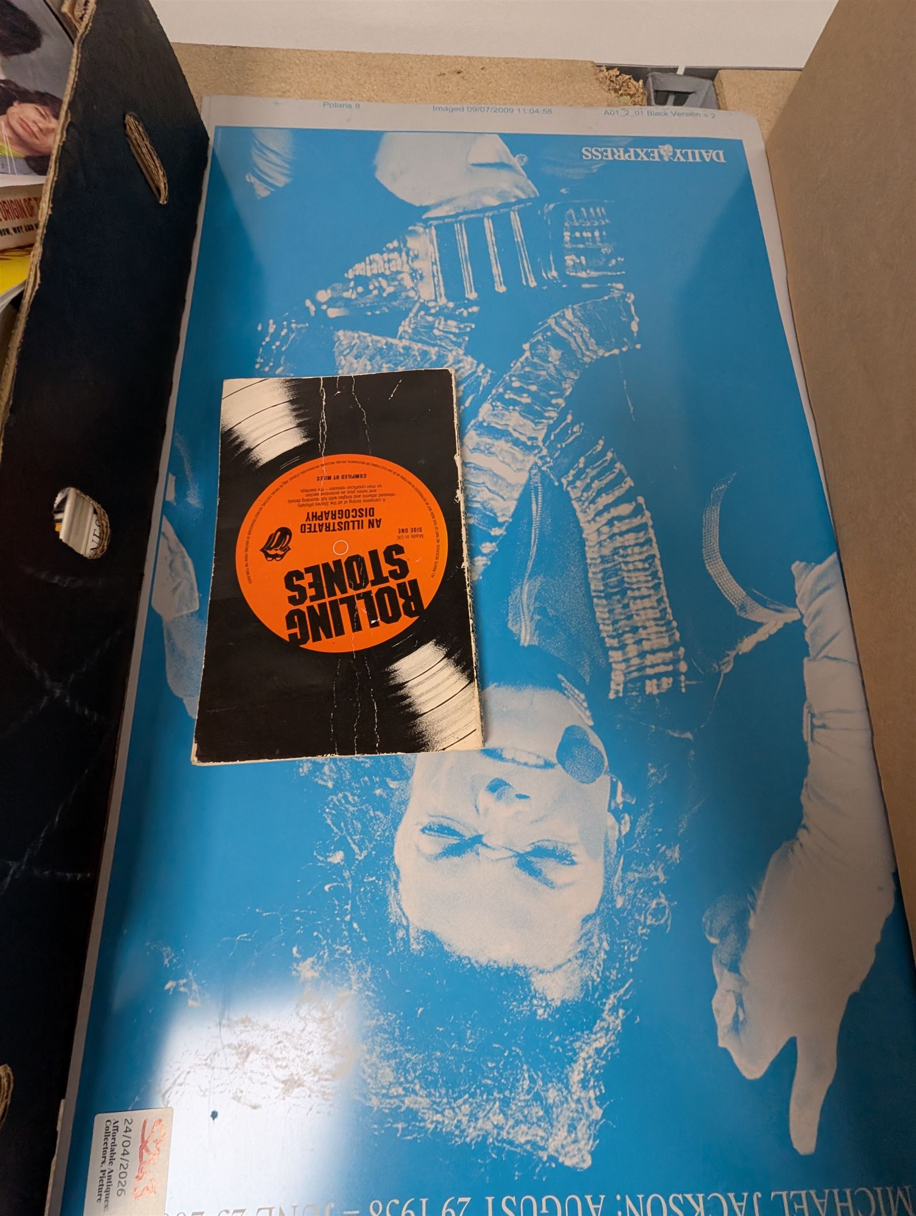 Collection of music memorabilia, including signed Peter Hook memorabilia, Status Quo, Rolling Stones, Neil Diamond, Joy Division tshirts, posters, books, etc