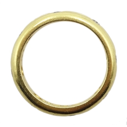 18ct gold diamond full eternity ring rubover set, London 1993