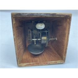 Pair of mother of pearl binoculars, Maelzel metronome and Zeiss Contina camera