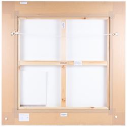 Samantha Ellis (British 1992-): 'Pebbles' Portrait of a Boxer, oil on canvas signed, titled on label verso, 76cm x 76cm 