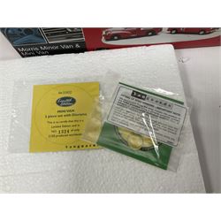 Lledo Vanguards - five 1:43 scale diorama sets comprising CD1002, PD1002, PD2002, RD 3002 and GD1002; with further Corgi 05508 Mini 7 racing club diorama set; all boxed (6)