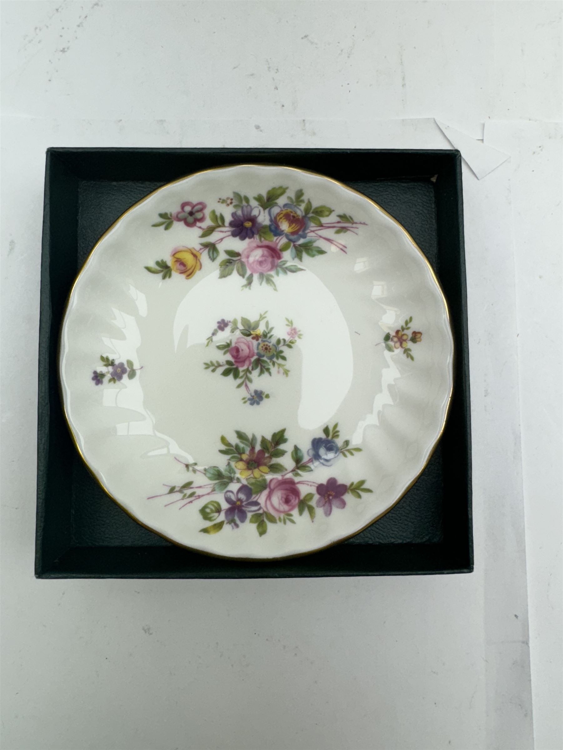 Minton Spring Bouquet pattern part tea and dinner service, including six dinner plates, six side plates, two covered dishes etc, together with Minton Marlow pattern part tea service  