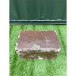 Glazed terracotta two division garden trough planter - THIS LOT IS TO BE COLLECTED BY APPOINTMENT FROM DUGGLEBY STORAGE, GREAT HILL, EASTFIELD, SCARBOROUGH, YO11 3TX