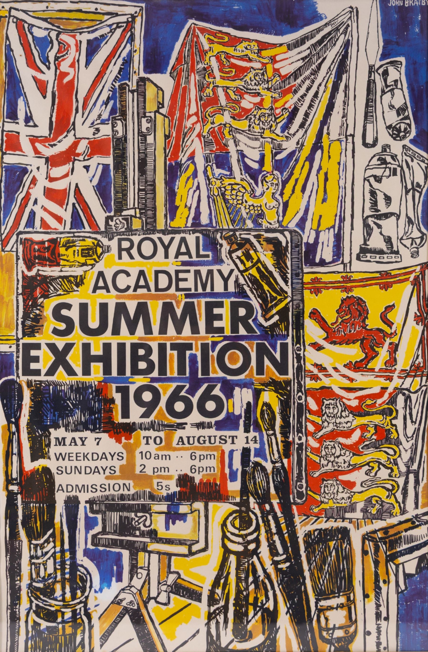 After John Bratby (British 1928-1992): 'Royal Academy Summer Exhibition 1966', chromolithograph poster 75cm x 50cm