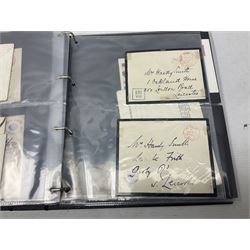 Postal history including air mail, telegrams, covers with 'Privy Purse Buckingham Palace' stamp, first day covers etc, housed in two ring binder folders
