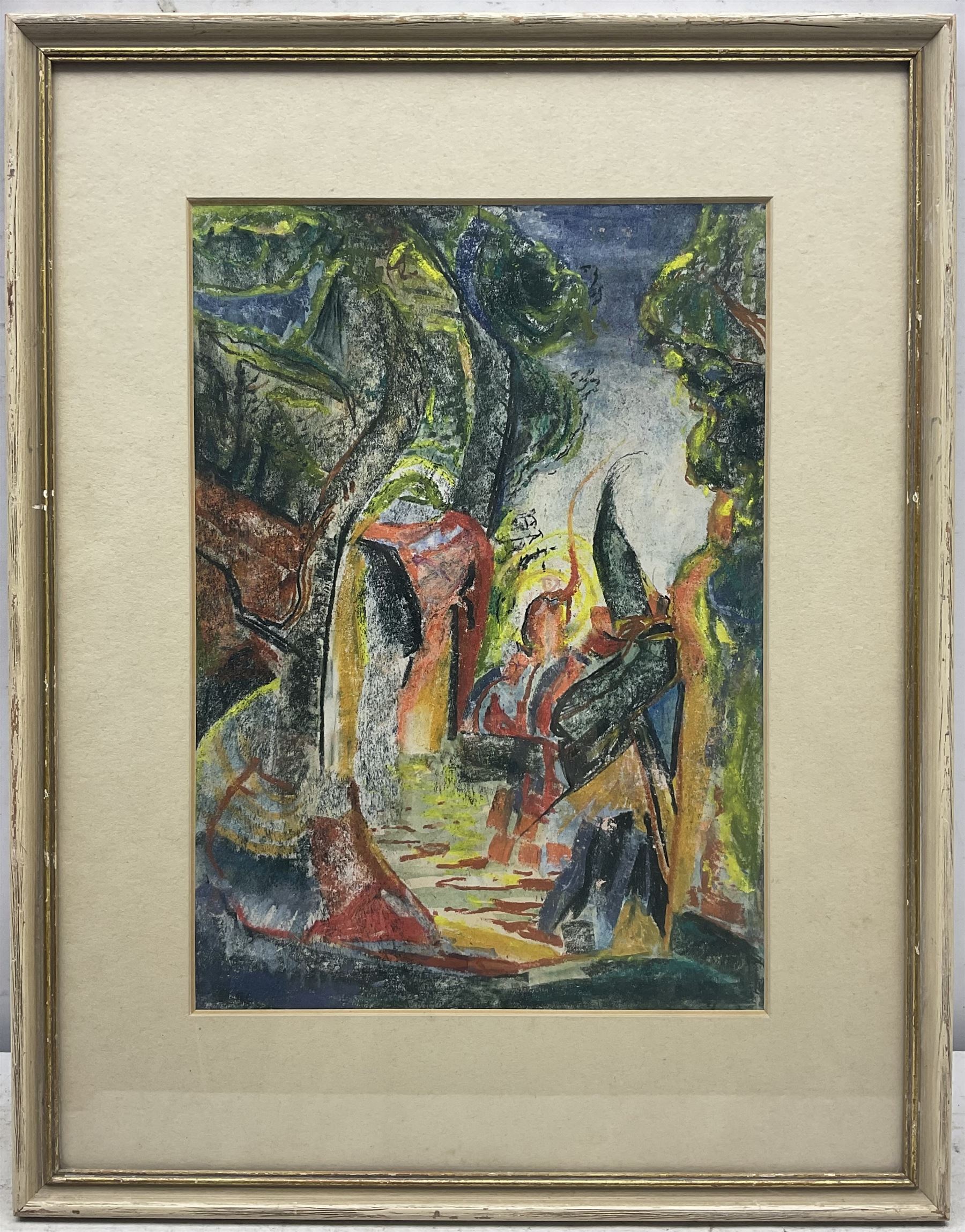 Arthur Lett-Haines (British 1894-1978): 'Remembering Velazquez - Seville', pastel crayon unsigned, titled on exhibition label verso 35cm x 25cm
Provenance: exh. Colchester Art Society, The Minories, 1966