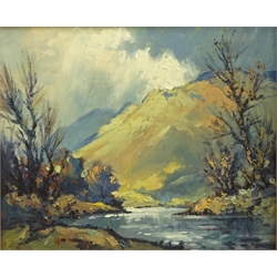  Robert Leslie Howey (British 1900-1981): 'Borrowdale', oil on board signed, titled verso 24cm x 29cm  DDS - Artist's resale rights may apply to this lot    