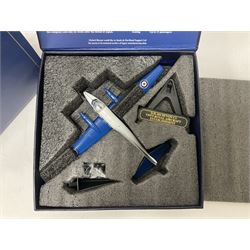 Oxford Die-Cast - four 1:72 scale model planes comprising two DH89 Dragon Rapide 72DR007 Z-7258/G-AFMH (RAF Air Ambulance) and 72DR008 0G-AIDL (Classic Air Force); De Haviland Devon C1 72DV003 VP975 Royal Aircraft Establishment; Avro Anson Mk1 72AA002 217 Sqn. RAF Coastal Command; in original boxes (4) 