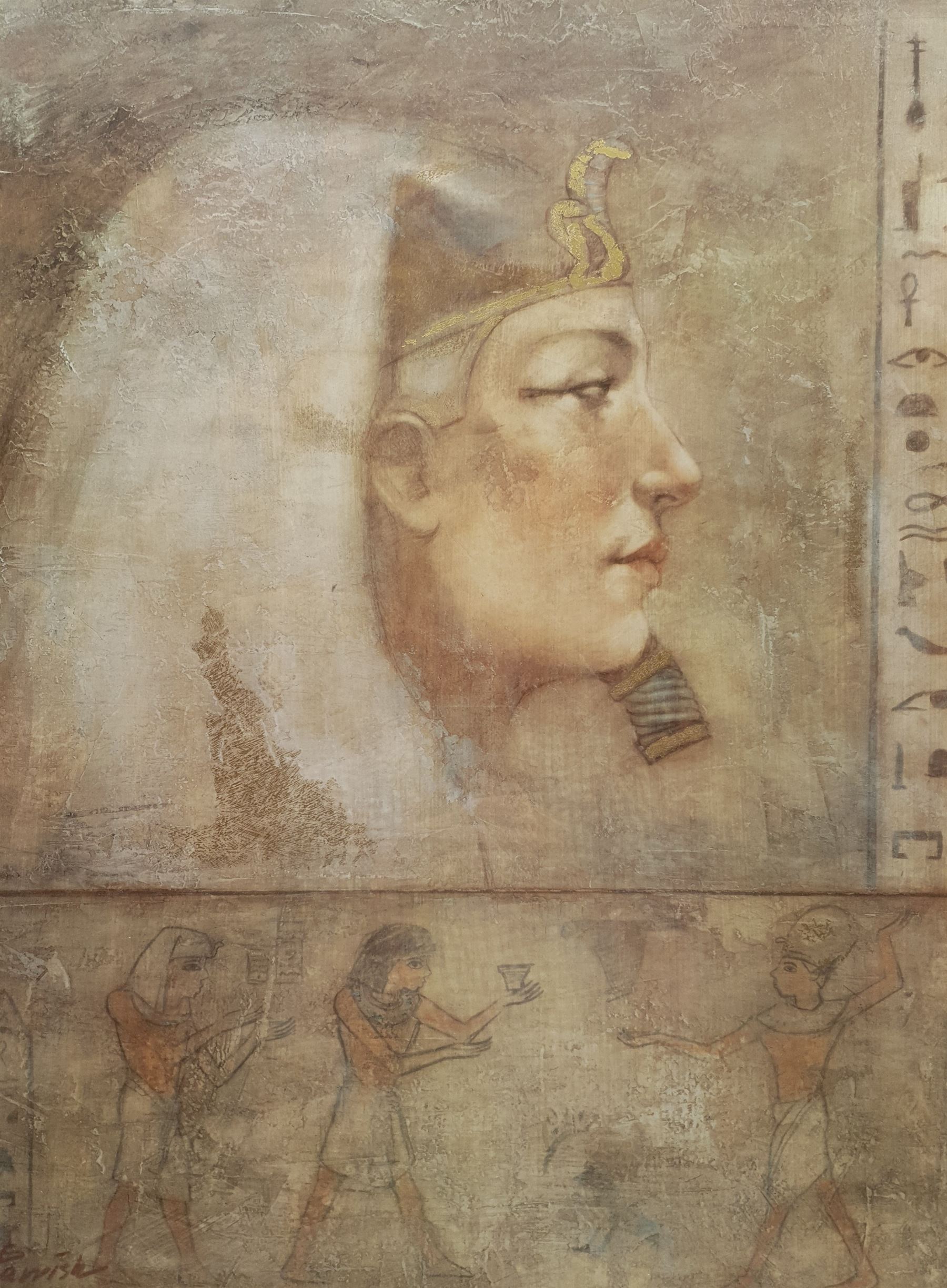 After John David Parrish (USA 1956-): 'Ramses' and 'Cleopatra', pair colour prints 59cm x 44cm