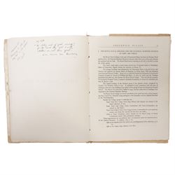Violet Elizabeth Clifford - Chief Petty Officer 1940-1946, copy of Greenwich Palace  Guide Book containing a collection of photographs, autographs, drawings etc collected during her time at the Combined Operations Training Centre, Inverary which closed in 1946, together with a White Ensign 