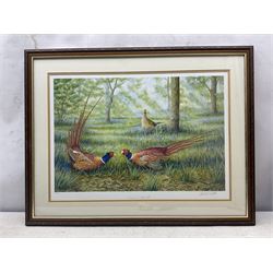 Robert E Fuller (British 1972-): Pheasants and Geese, two limited edition colour prints signed and numbered 299/850 and 237/850 in pencil max 41cm x 57cm (2)