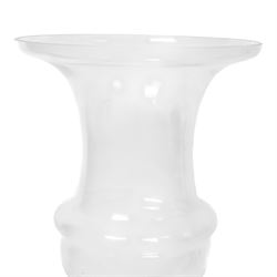 Large clear glass floristry vase, of urn form with flared rim, H60cm