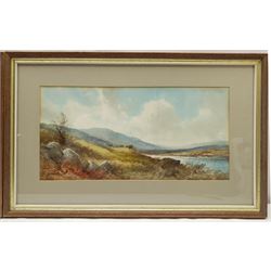 English School (Early 20th century): Scottish Landscapes, pair watercolours indistinctly signed 20cm x 40cm